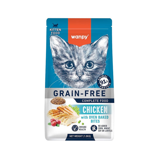 Wanpy Grain Free Complete Food for Kitten - Chicken Recipe - 1.5Kg