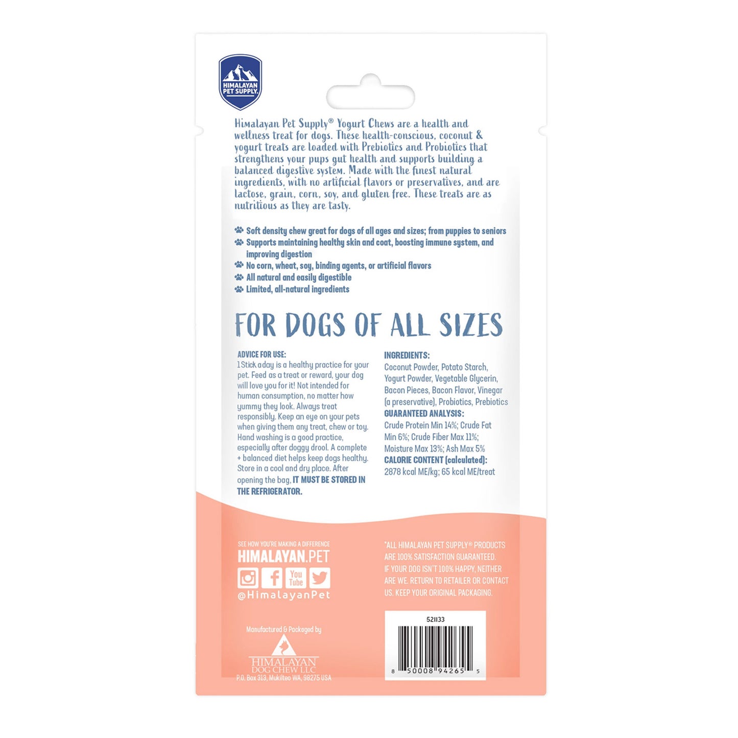 Himalayan Yogurt Sticks - Bacon