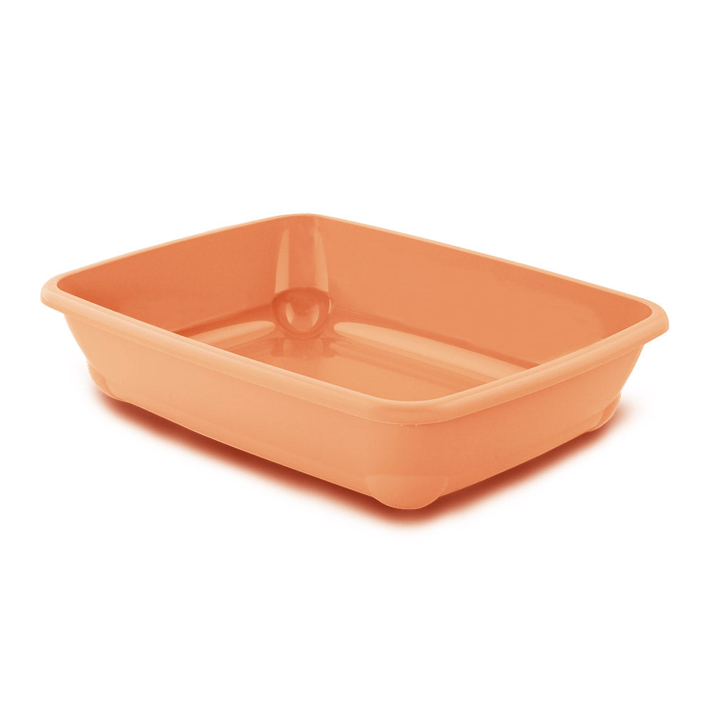 Cat Litter box BIRBA - 46 x 35 x 10h (MEDIUM), Light Orange