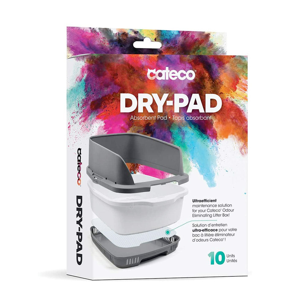 Cateco Dry Pad Replacement for Cat Litter Box - Pack of 10