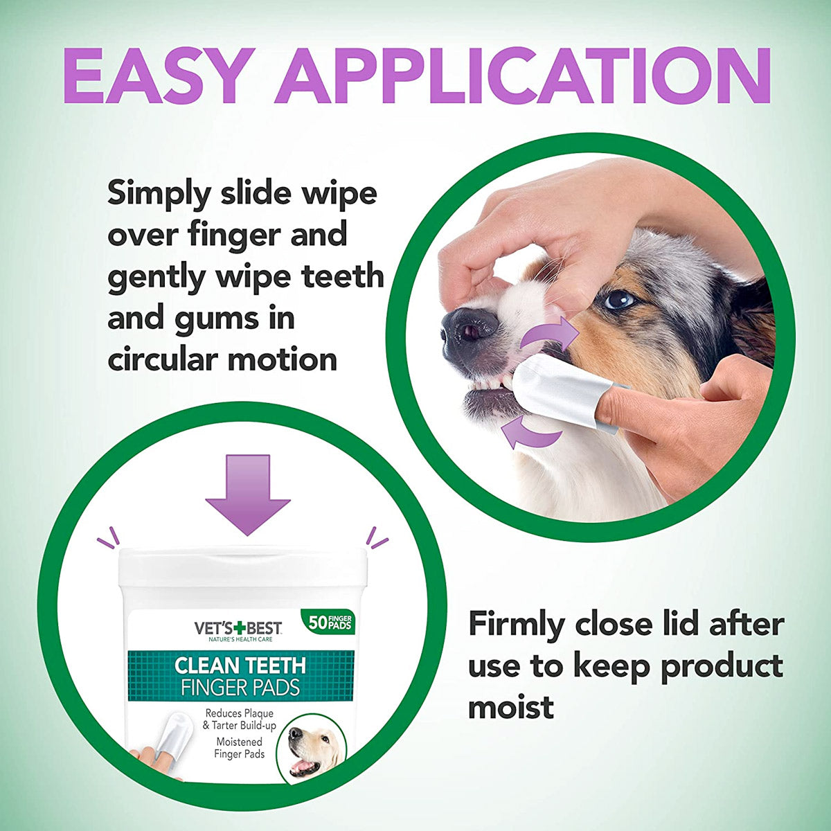 Vet's Best Clean Teeth Finger Pads (50 Pads)