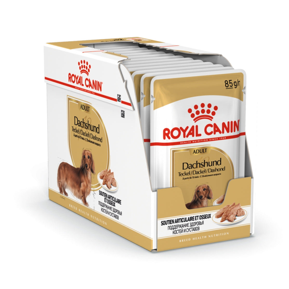 Royal Canin 12 x 85 gm Breed Health Nutrition Dachshund Adult (Wet Food Pouches)