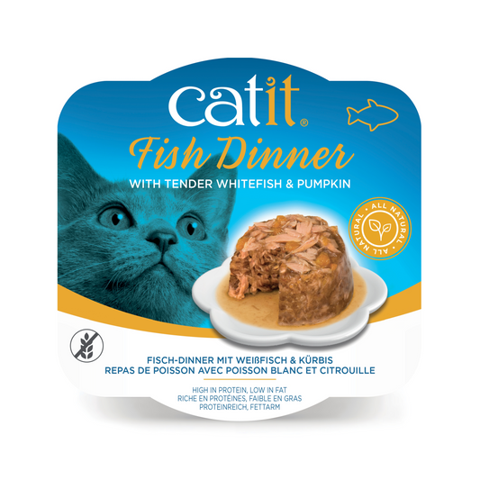 Catit Fish Dinner Whitefish & Pumpkin 80 g 6pcs/box