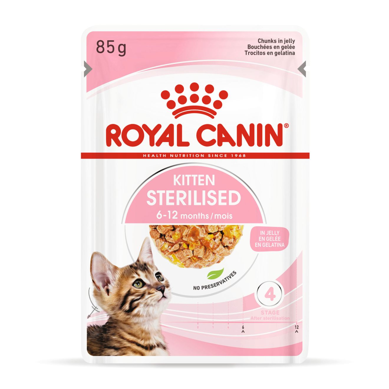 Royal Canin 12 x 85 gm Feline Health Nutrition Kitten Sterilised Gravy (Wet Food Pouches)