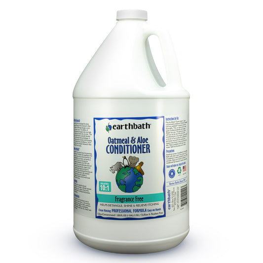 earthbath® Oatmeal & Aloe Conditioner Fragrance Free Helps Relieve Itchy Dry Skin Made in USA 128 oz (1 Gallon)