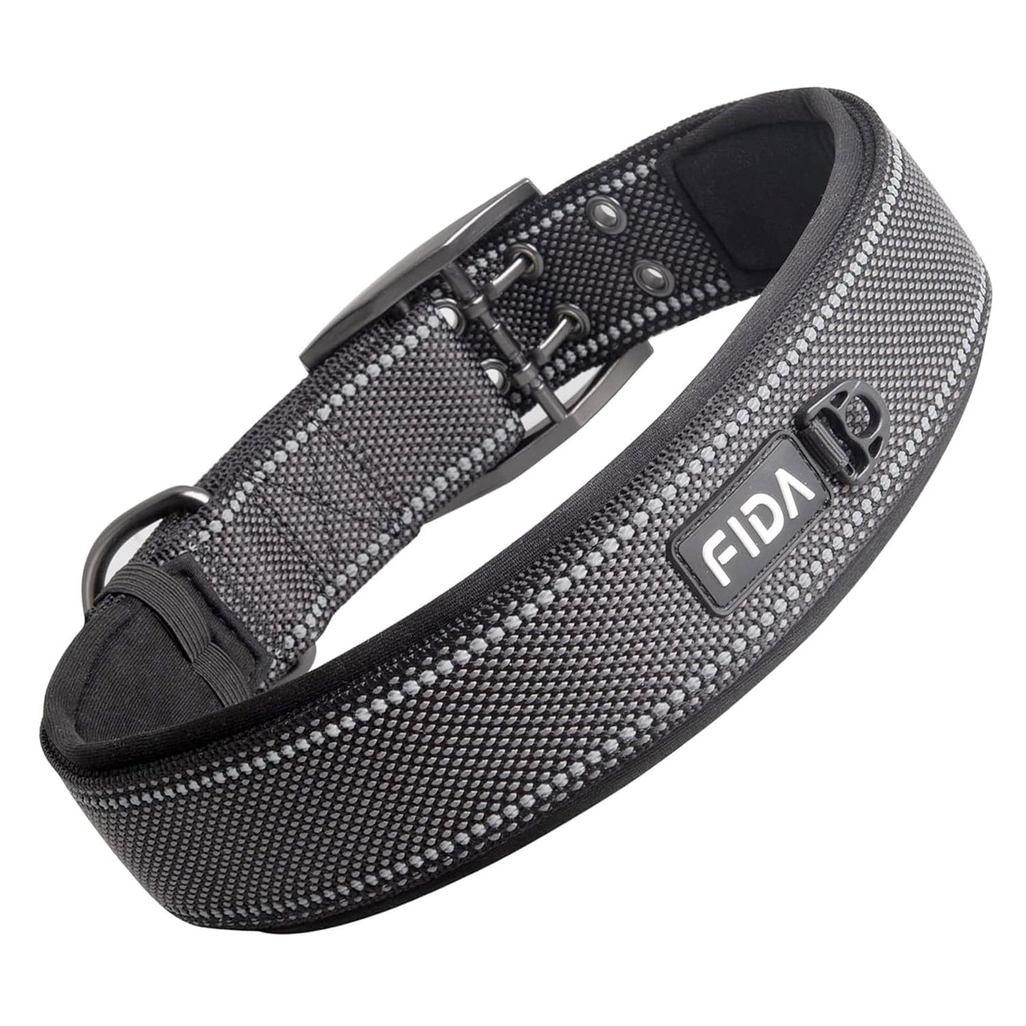Fida Heavy Duty Dog Collar - X-Large, Black