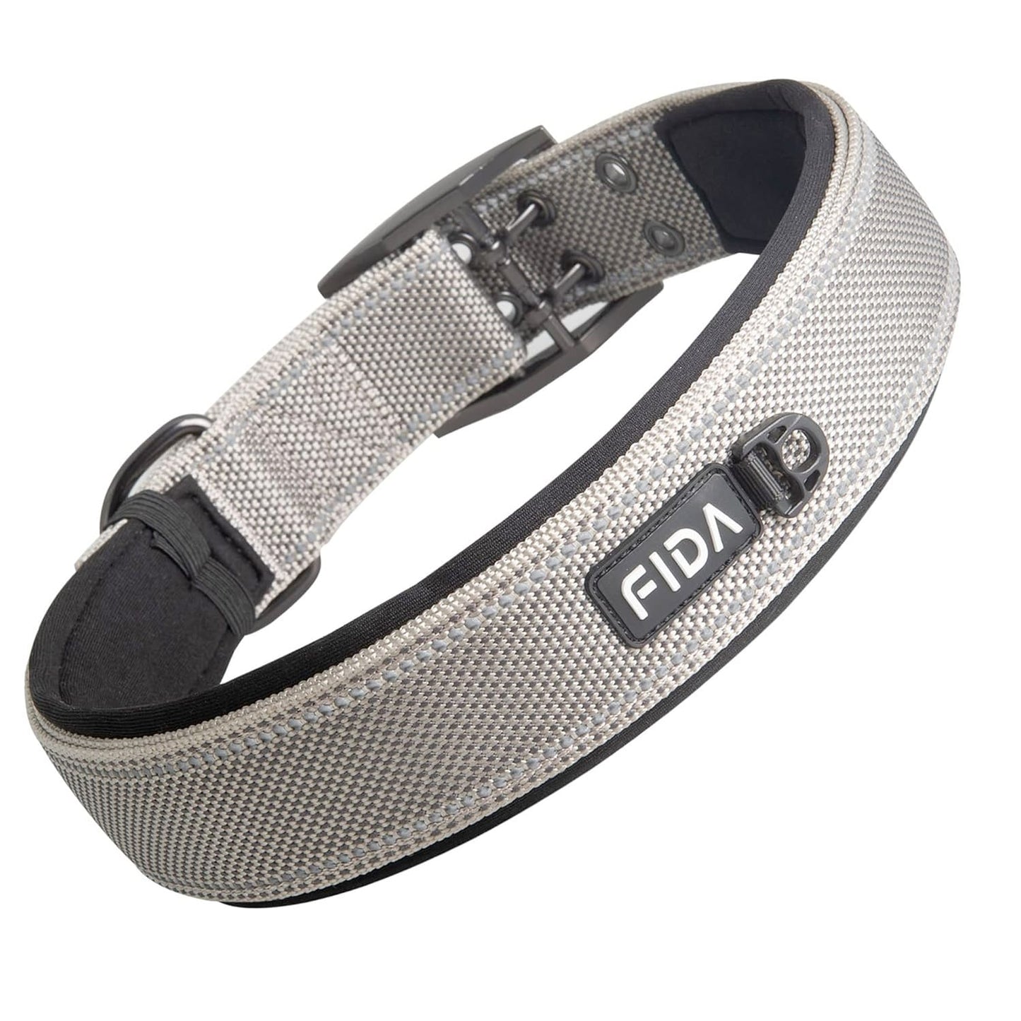 Fida Heavy Duty Dog Collar - X-Large, Grey