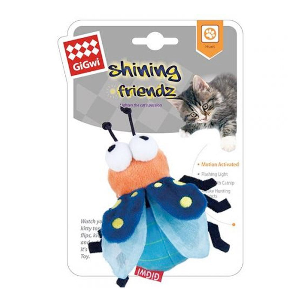 Shining Friends Firefly with activated LED light  &  Catnip inside