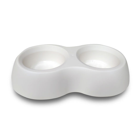 Food & Water bowl DORA 0.3L + 0.3L White