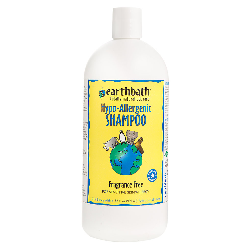 earthbath® Hypo-Allergenic Shampoo, Fragrance Free, For Sensitive Skin, Made in USA - 32 oz