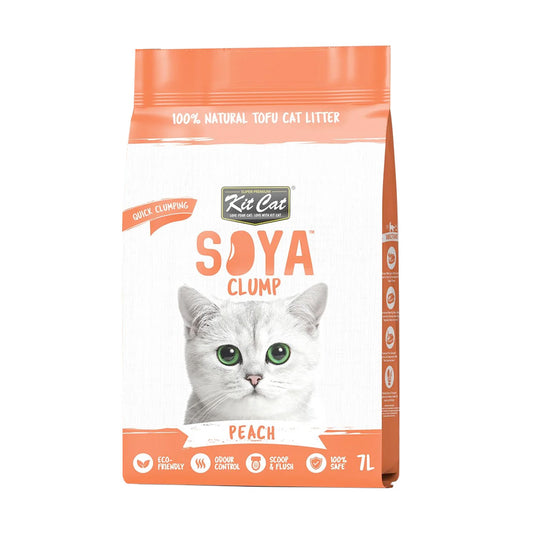 Kit Cat Soya Clump Soybean Litter - Peach 7L(1 Box – 6pcs)