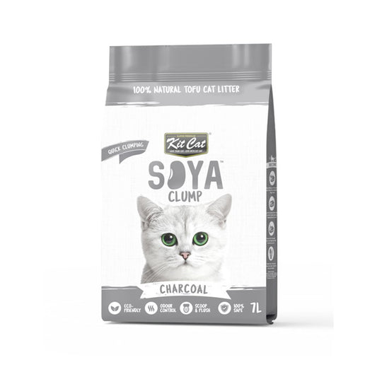Kit Cat Soya Clump Soybean Litter - Charcoal 7L(1 Box – 6pcs)