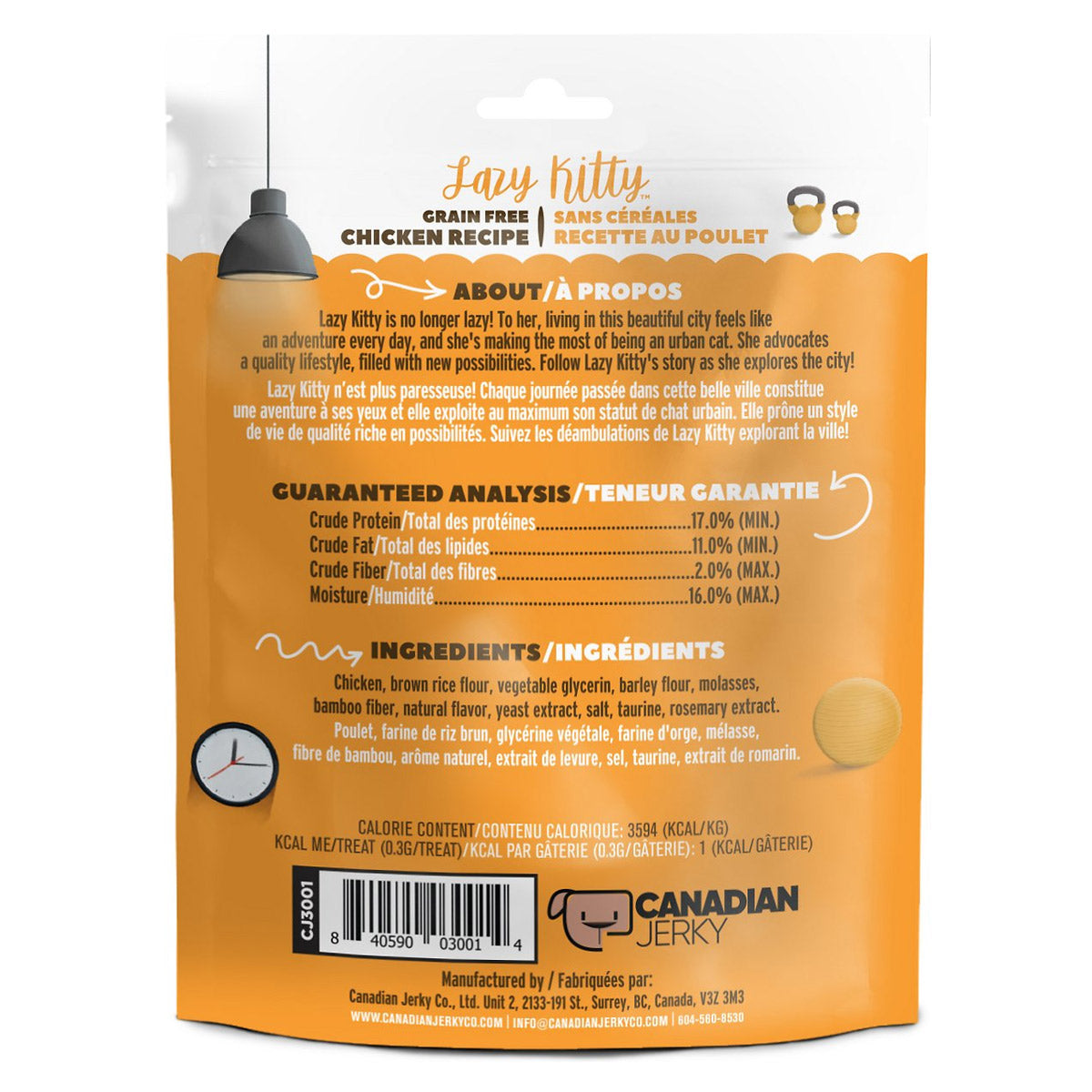 Lazy Kitty Air-Dried Grain-Free Cat Treats -  Chicken Recipe 3oz / 85gm