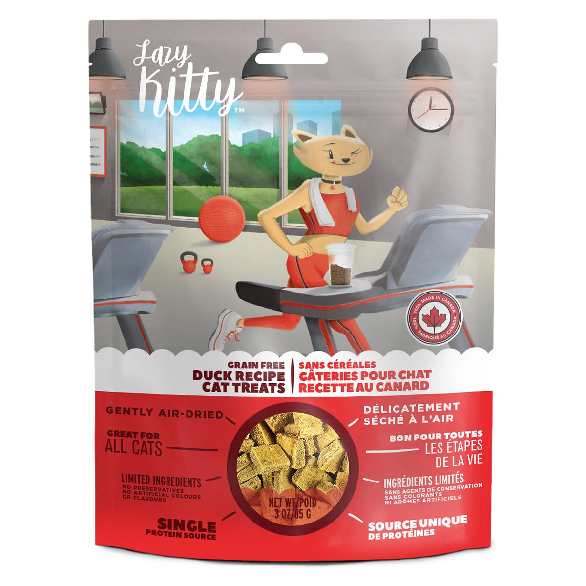 Lazy Kitty Air-Dried Grain-Free Cat Treats -  Duck Recipe 3oz / 85gm