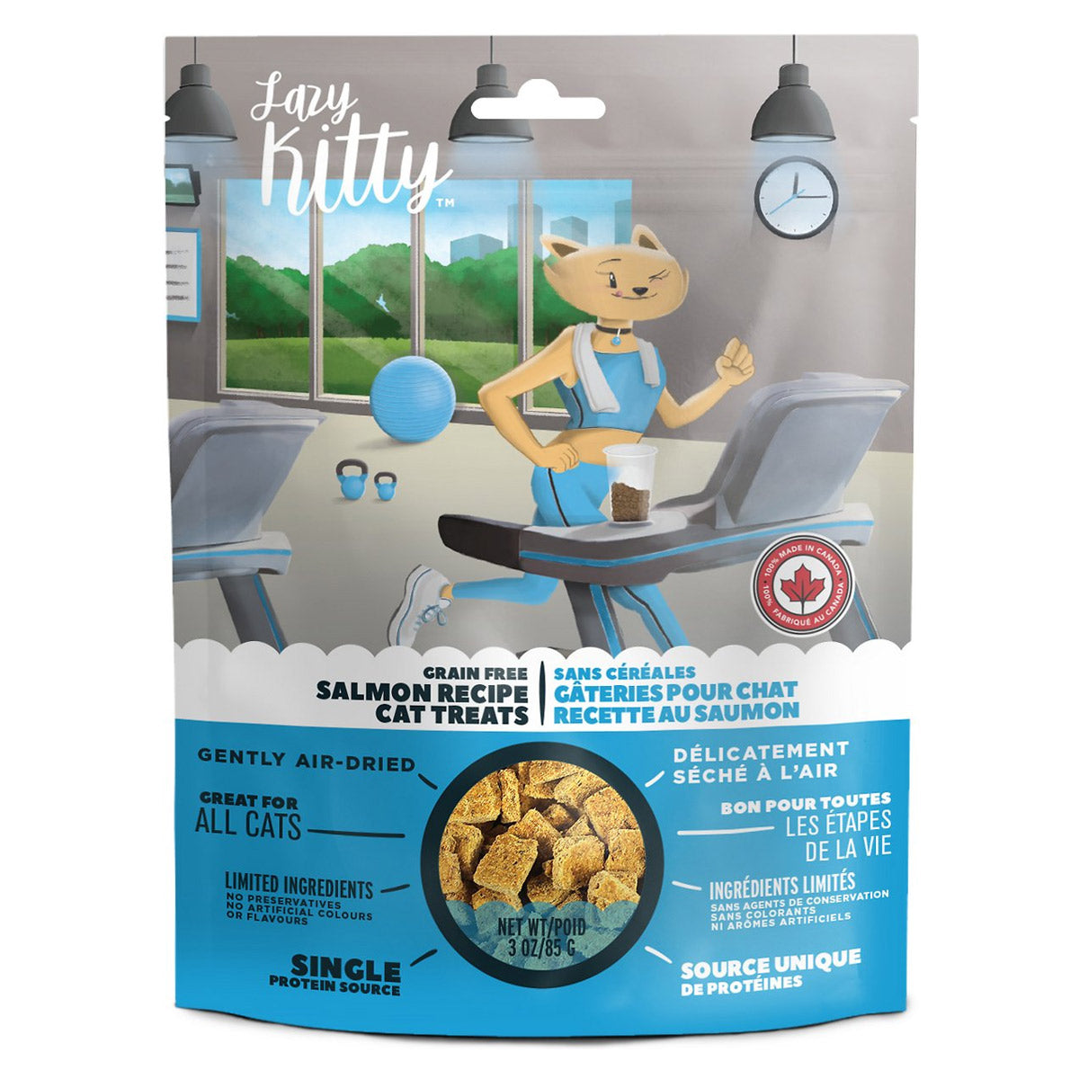 Lazy Kitty Air-Dried Grain-Free Cat Treats - Salmon Recipe 3oz / 85gm