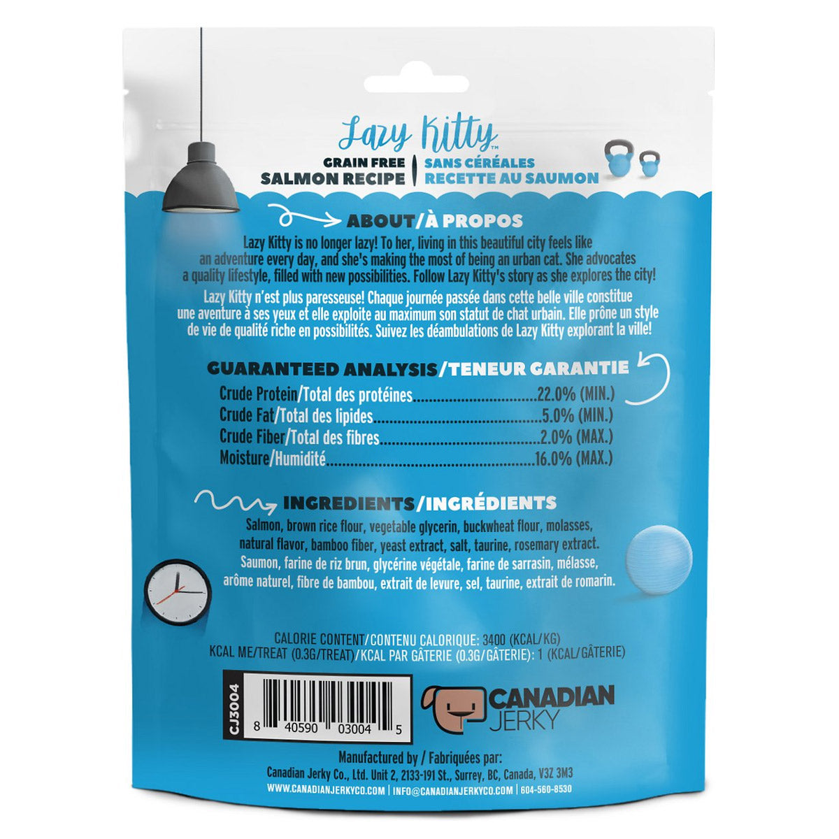 Lazy Kitty Air-Dried Grain-Free Cat Treats - Salmon Recipe 3oz / 85gm