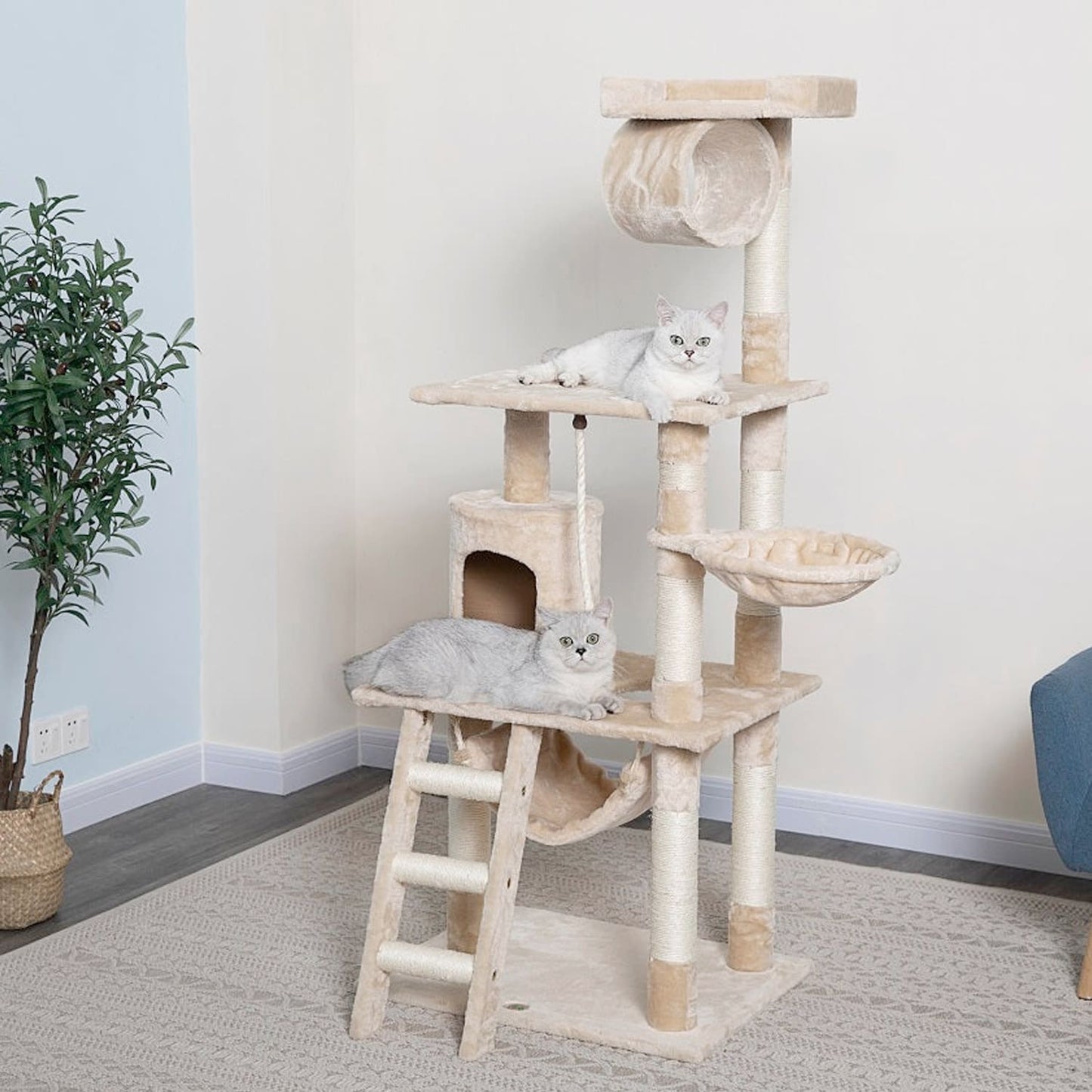 62" Mittens Cat Tree