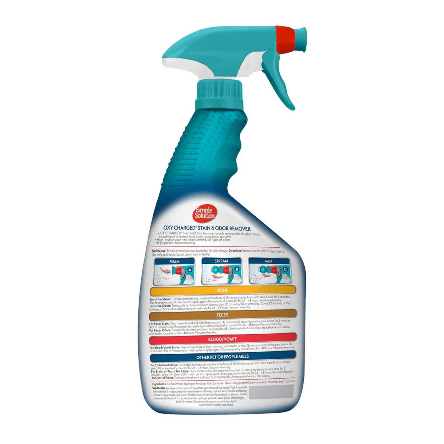 Simple Solution Oxy Charged Pet Stain and Odor Remover - 945ml