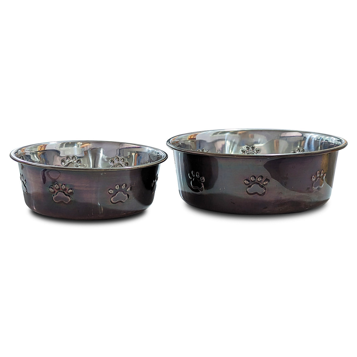 Premium Bowl Paw Embossed - Antique Copper