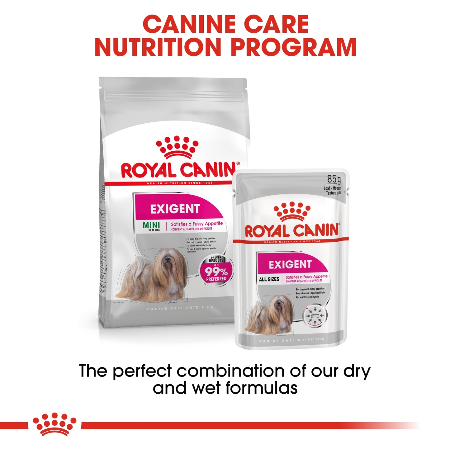 Royal Canin 12 x 85 gm Canine Care Nutrition Exigent (Wet Food Pouches)