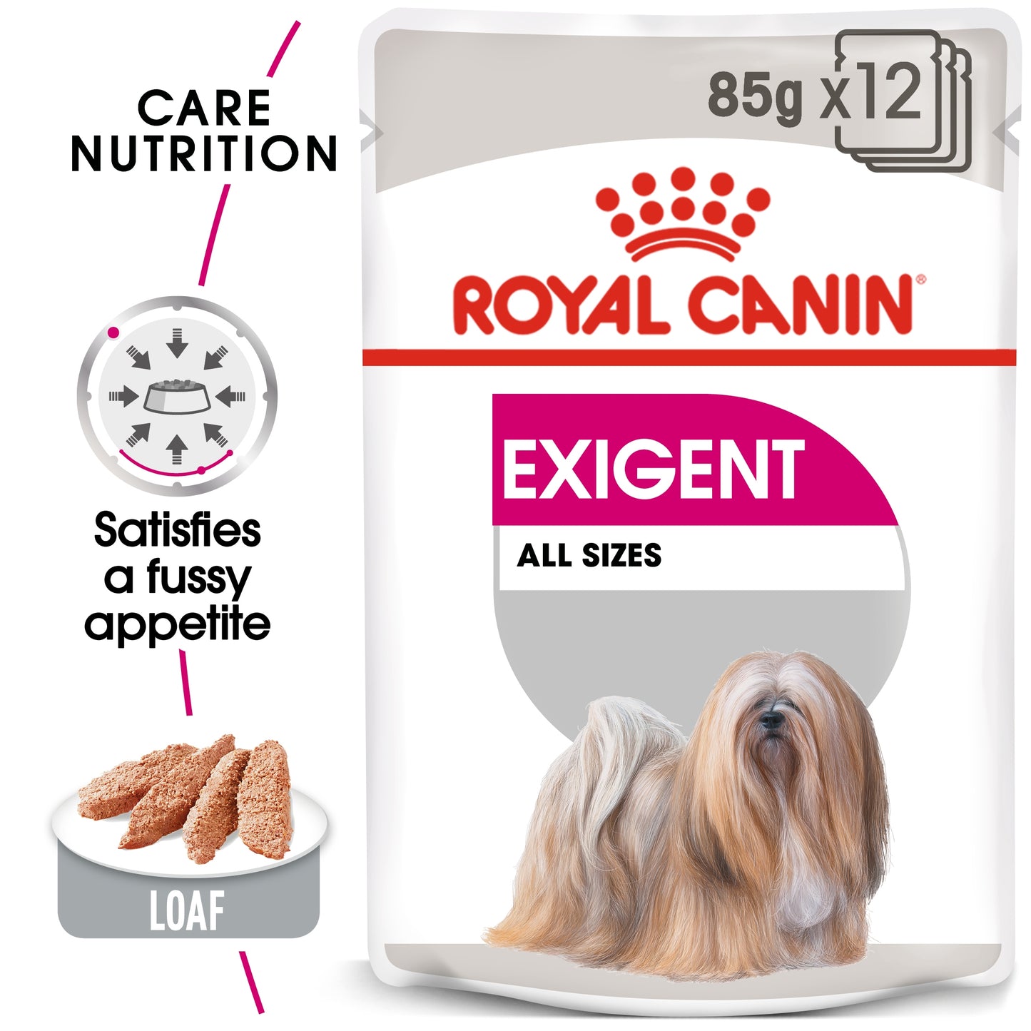 Royal Canin 12 x 85 gm Canine Care Nutrition Exigent (Wet Food Pouches)