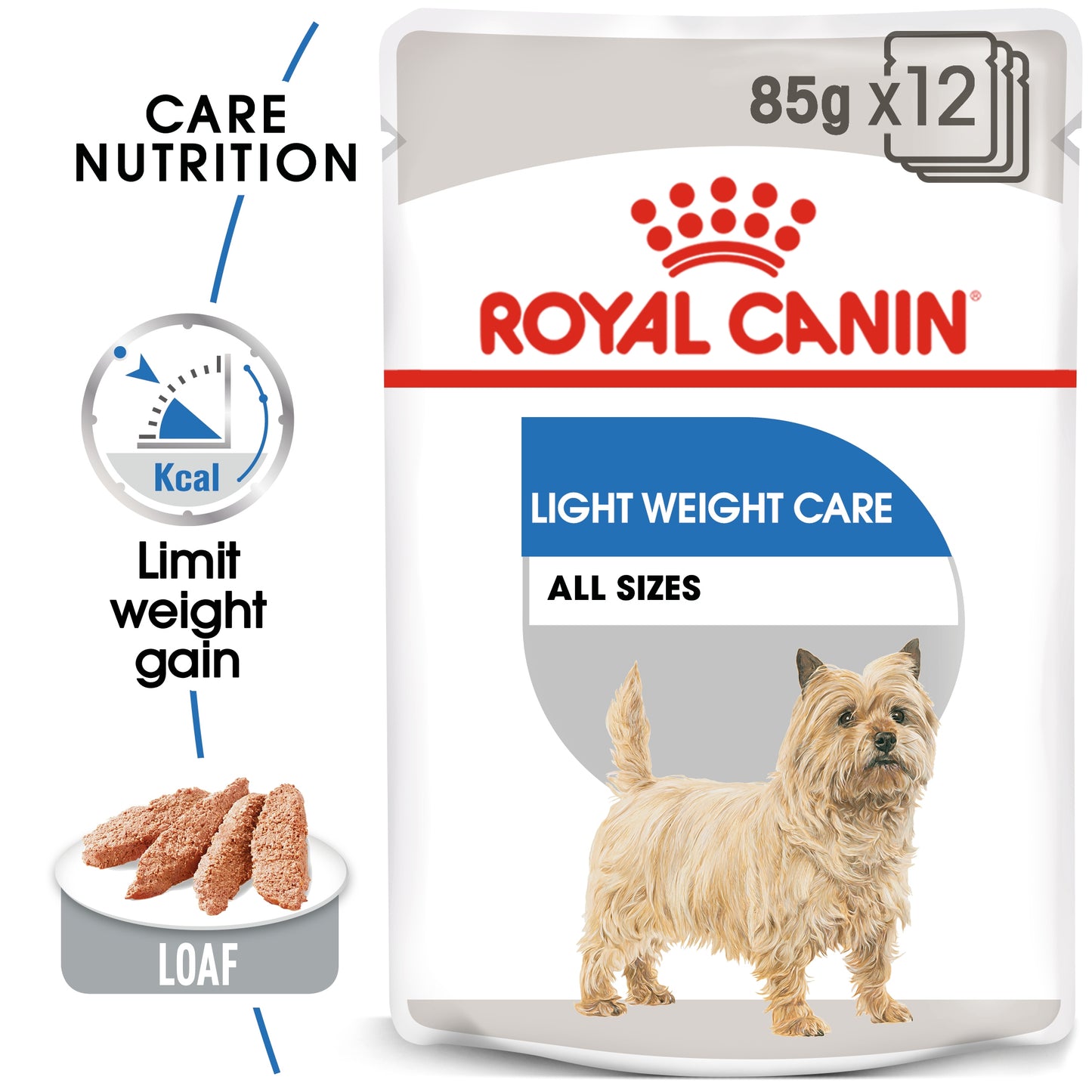 Royal Canin 12 x 85 gm Canine Care Nutrition Light Weight Care (Wet Food Pouches)