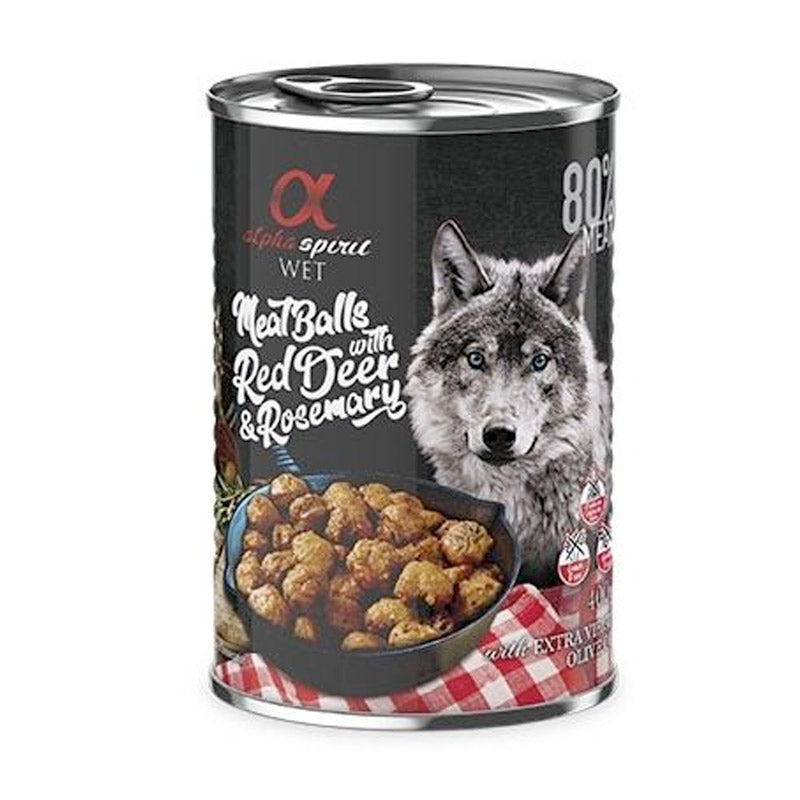 Wet Food Meat Balls with Red Deer & Rosemary 400grms