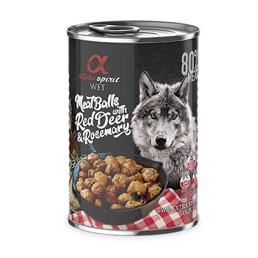 Wet Food Meat Balls with Red Deer & Rosemary 400grms