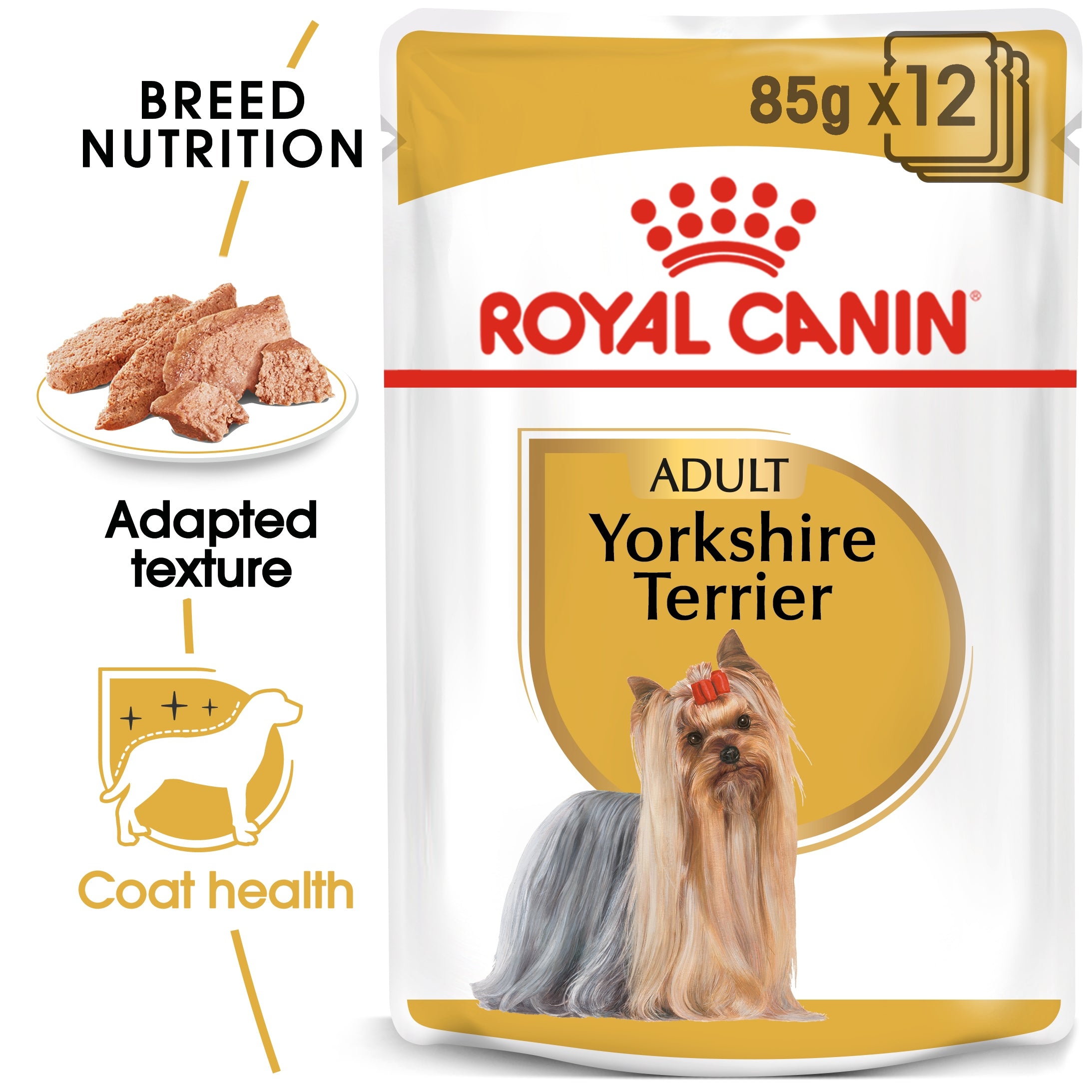 Royal Canin Breed Health Nutrition Yorkshire Adult (Wet Food Pouches) 12 x 85 g