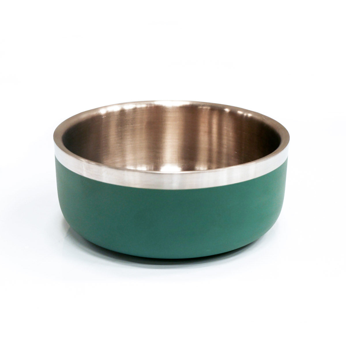 Saluki Stainless Steel Double Wall Dog Bowls - Emerald, 350 ML