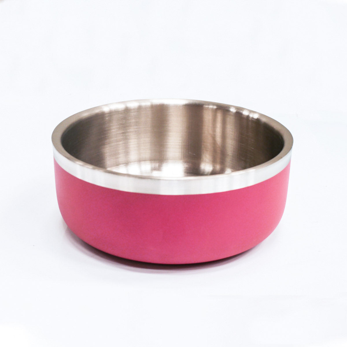 Saluki Stainless Steel Double Wall Dog Bowls - Maroon, 1200 ML