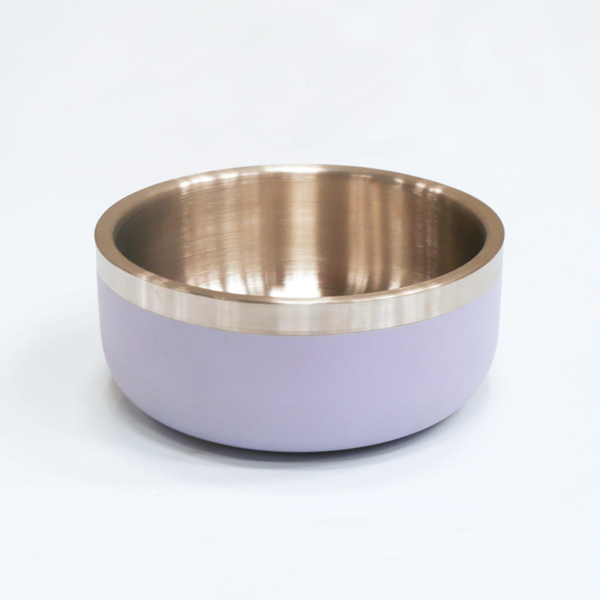 Saluki Stainless Steel Double Wall Dog Bowls - Light Purple, 700 ML