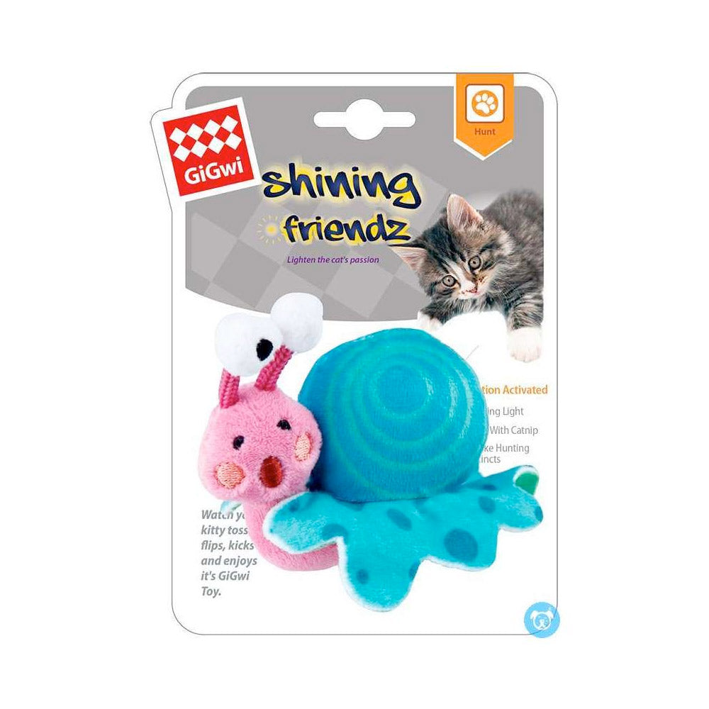 Shining Friends Snail with activated LED light  &  Catnip inside