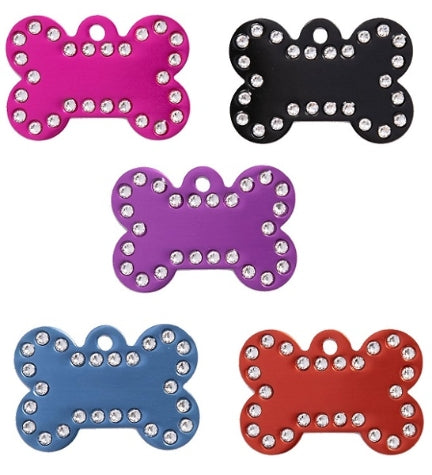 GoScribe Pet Tag Swarovski Bone Tags