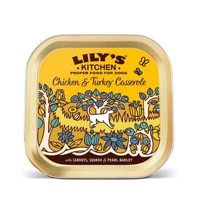 Lily's Kitchen Chicken & Turkey Casserole Wet Dog Food 150G Pack of 10