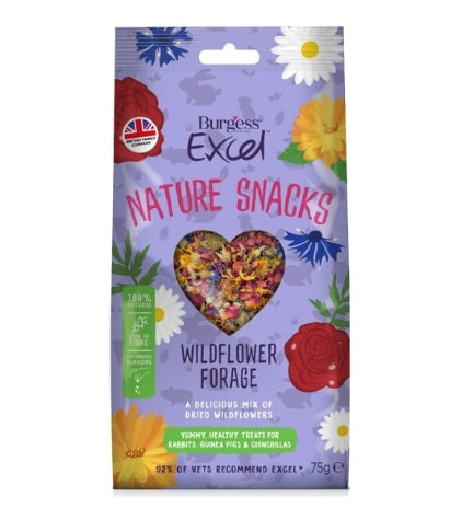 Burgess Excel Wildflower Forage Small Pet Treats 75G