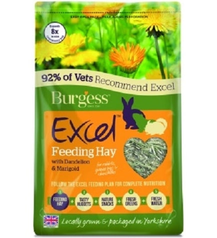 Burgess Excel Dandelion & Marigold Feeding Hay for Small Pets