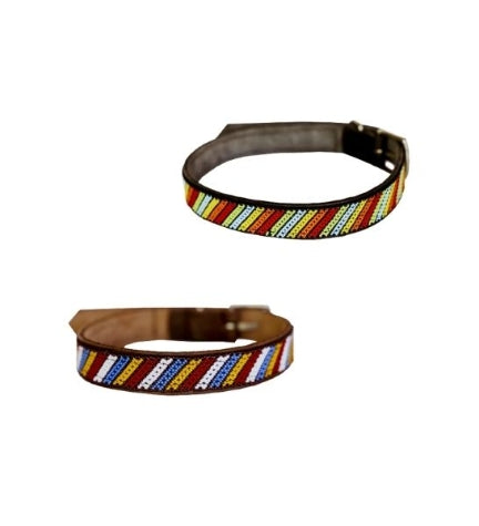 Huntlea Beaded Stripe Dog Collar
