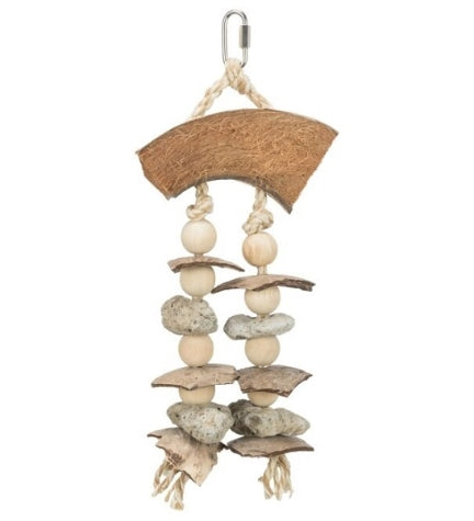 Trixie Coconut & Seashells Natural Bird Toy