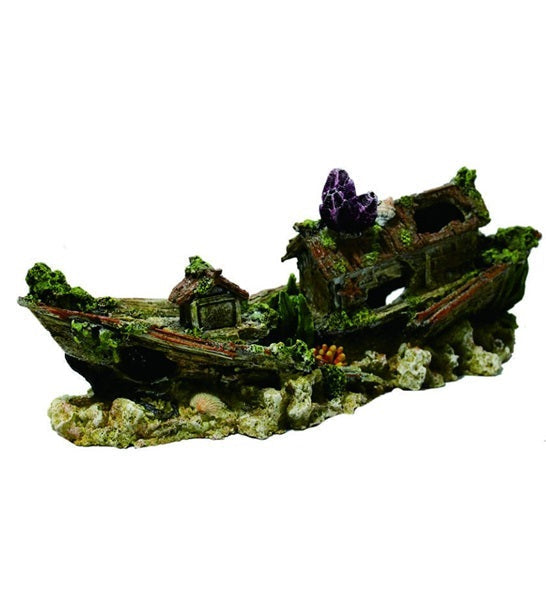 Hugo Kamishi House Boat Aquarium Decor