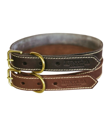 Huntlea Lion Leather Dog Collar