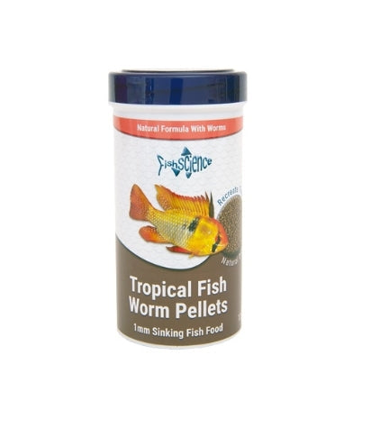 FishScience Tropical Fish Worm Pellets Fish Food