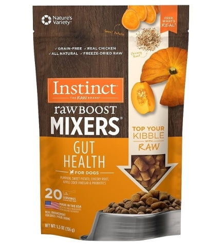 Instinct Raw Boost Mixers Gut Health Freeze Dried Chicken Dog Food Topper