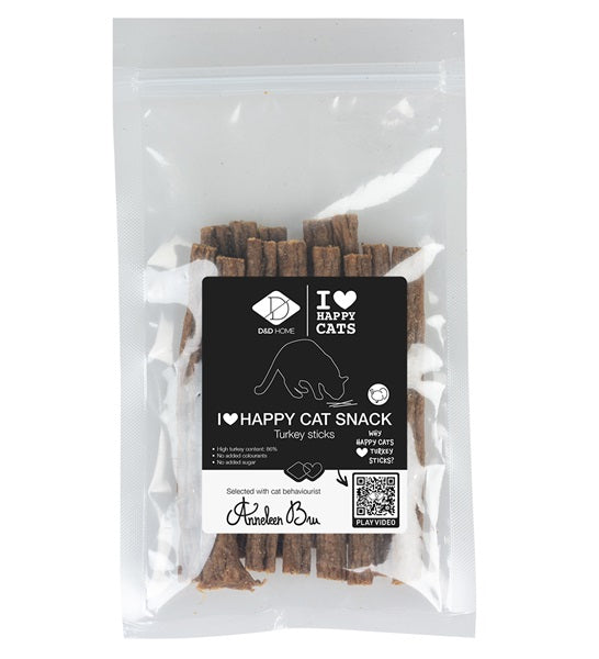 D&D Home I Love Happy Cats Snack Turkey Sticks