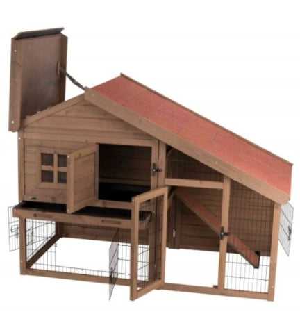 Trixie Natura Hutch with Covered Enclosure for Small Pets