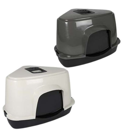 ebi Cat Toilet Prism 70 Zen Series Corner Tray Litter Box for Cats