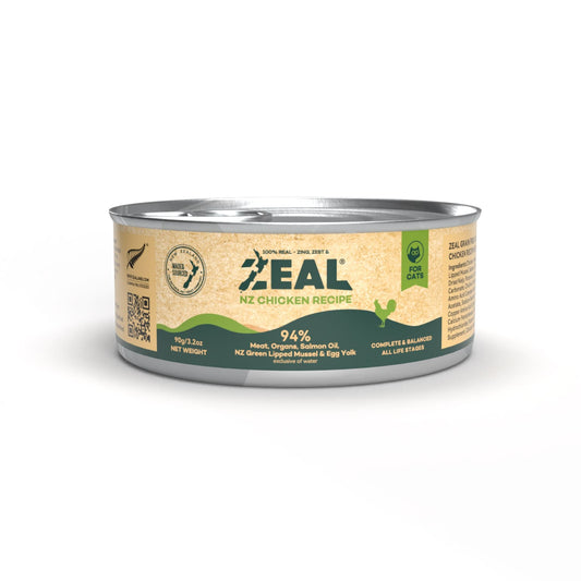Zeal Grain Free Canned Cat Food 90g - (Chicken Recipe)