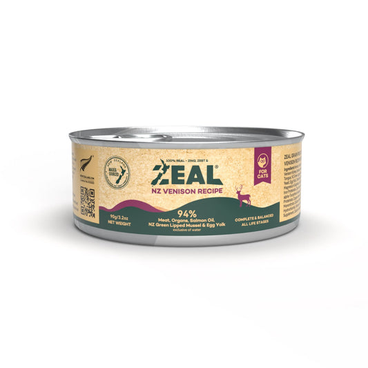 Zeal Grain Free Canned Cat Food 90g - (Venison Recipe)