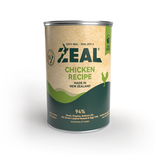 Zeal Grain Free Canned Dog Food 390g - (Chicken Recipe)