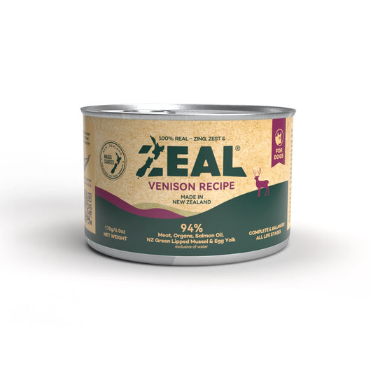 Zeal Grain Free Canned Dog Food 170g - (Venison Recipe)